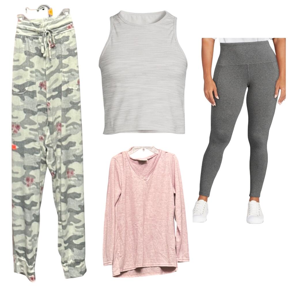 Women’s Size Medium Bundle. Jockey Crop Top & Legging. Sweater & Lounge Pants